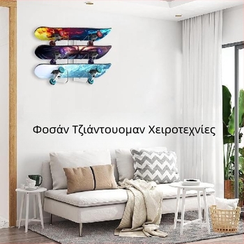 1 ζευγάρι ακρυλικό ράφι επίδειξης skateboard, οριζόντια βάση αποθήκευσης σκούτερ, ράφι longboard deck