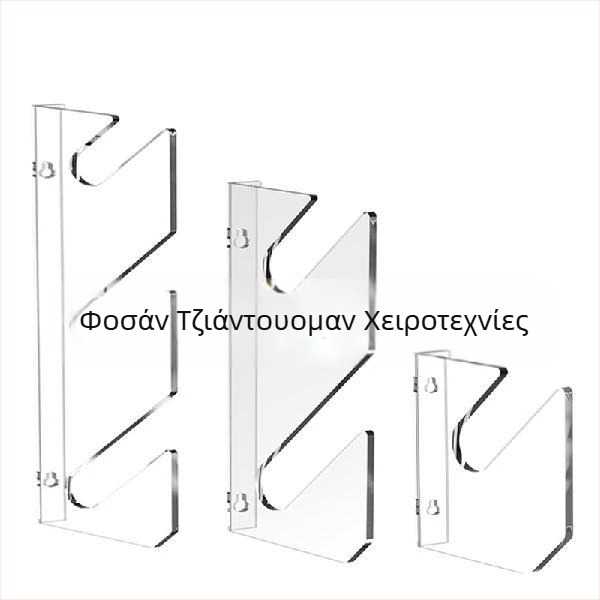 1 ζευγάρι ακρυλικό ράφι επίδειξης skateboard, οριζόντια βάση αποθήκευσης σκούτερ, ράφι longboard deck