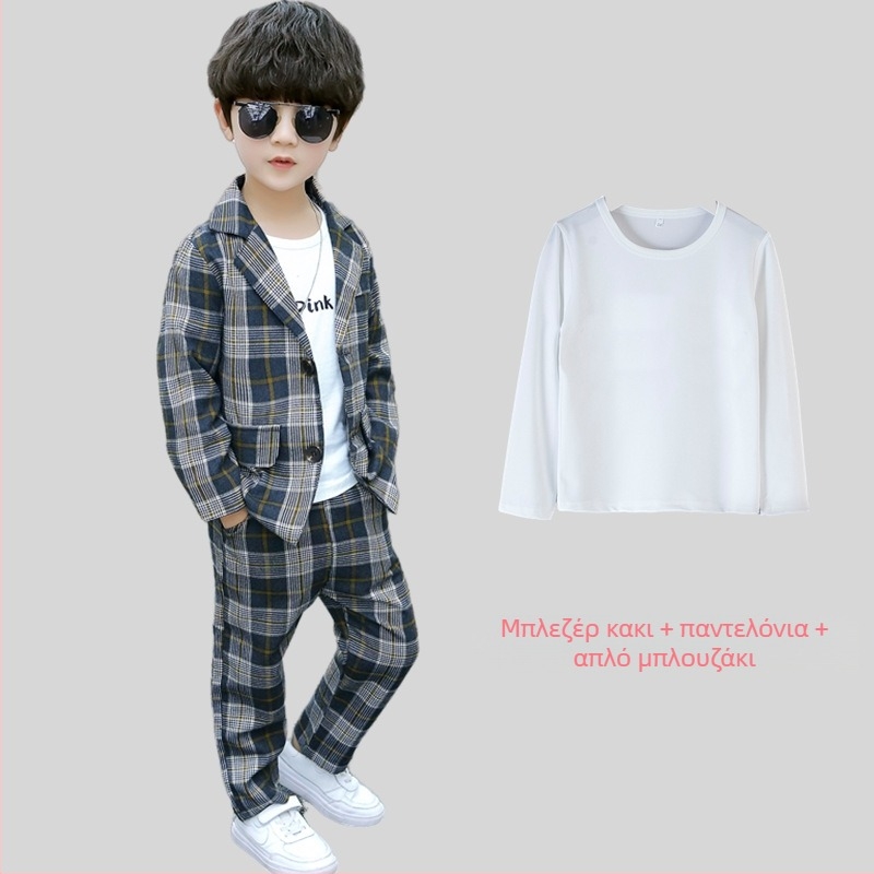 Παιδικό κοστούμι για αγόρια με flower boy φόρεμα με πιάνο για οικοδεσπότη, όμορφο βρετανικό σακάκι, κοστούμι για αγόρια