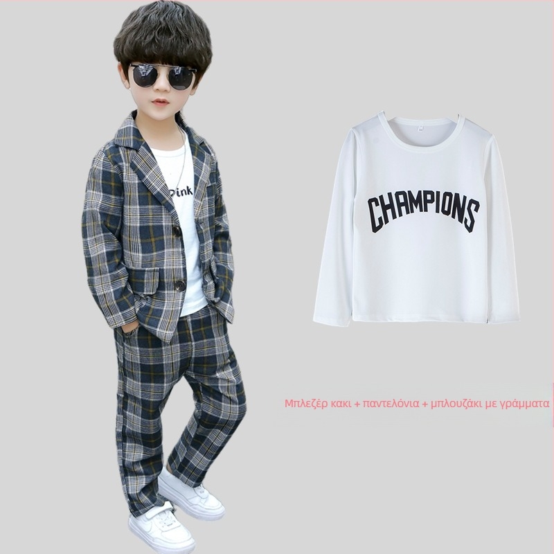 Παιδικό κοστούμι για αγόρια με flower boy φόρεμα με πιάνο για οικοδεσπότη, όμορφο βρετανικό σακάκι, κοστούμι για αγόρια