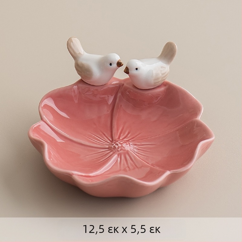 ♡Κεραμικό πιάτο με διαστάσεις, πιάτο φρούτων, σαλόνι, πιάτο αποθήκευσης σπιτιού, πιάτο εκκρεμούς, δημιουργικό πουλί, χαριτωμένο πιάτο ζαχαροπλαστικής