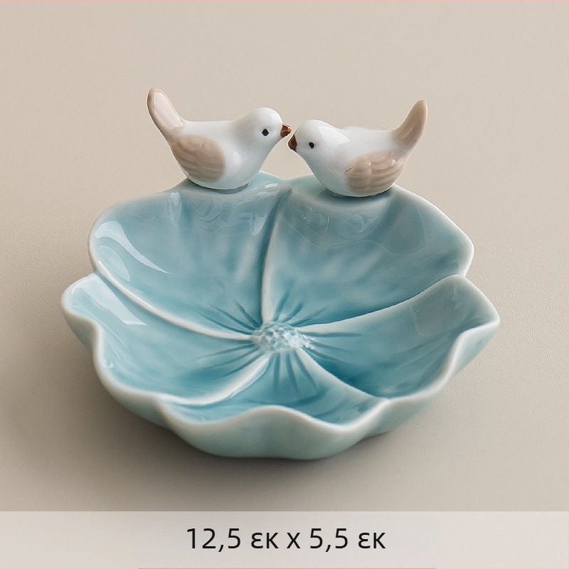 ♡Κεραμικό πιάτο με διαστάσεις, πιάτο φρούτων, σαλόνι, πιάτο αποθήκευσης σπιτιού, πιάτο εκκρεμούς, δημιουργικό πουλί, χαριτωμένο πιάτο ζαχαροπλαστικής