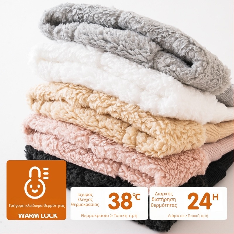 Παιδικό Κολάν με επένδυση από φλις, Cloud Cashmere, Χειμερινό, με κάθετη λωρίδα, σε ζεστό, μονόχρωμο χρώμα