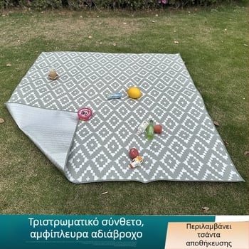 Πυκνό χαλάκι πικνίκ εξωτερικού χώρου, φορητό χαλάκι πικνίκ με έγχρωμη μεμβράνη, διάσημη στο Διαδίκτυο, αδιάβροχη μεμβράνη αλουμινίου, προμήθειες χαλιών σκηνής μίας χρήσης