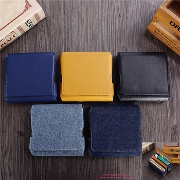 Κατάλληλο για ψηφιακή προστατευτική θήκη Iqo Iluma/3.0Duo, δερμάτινα αξεσουάρ με μοτίβο τζιν, φορητή τσάντα καλλυντικών Flip