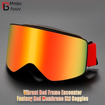 Κυλινδρικά γυαλιά χιονιού για ενήλικες με μεγάλο οπτικό πεδίο HD, διπλής στρώσης, αντιθαμβωτικά, αναρρίχηση σε χιόνι, προστατευτικά γυαλιά σκι με κάρτα μυωπίας