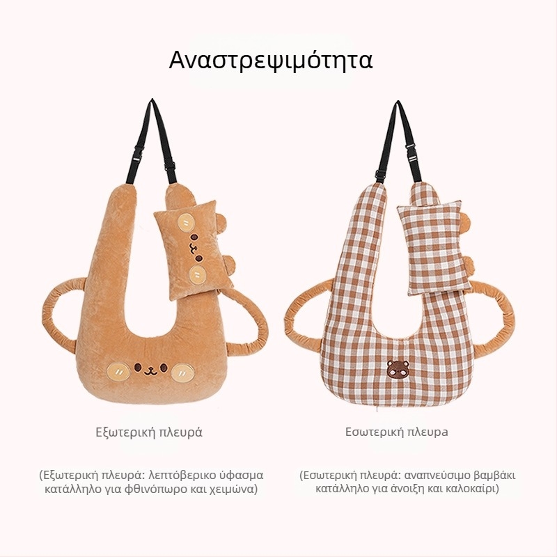 Προσκέφαλο αυτοκινήτου κινουμένων σχεδίων δημιουργικό παιδικό αυτοκίνητο για μεγάλες αποστάσεις ύπνου τεχνητό μαξιλάρι λαιμού τέσσερις εποχές καθολικό μαξιλάρι ύπνου