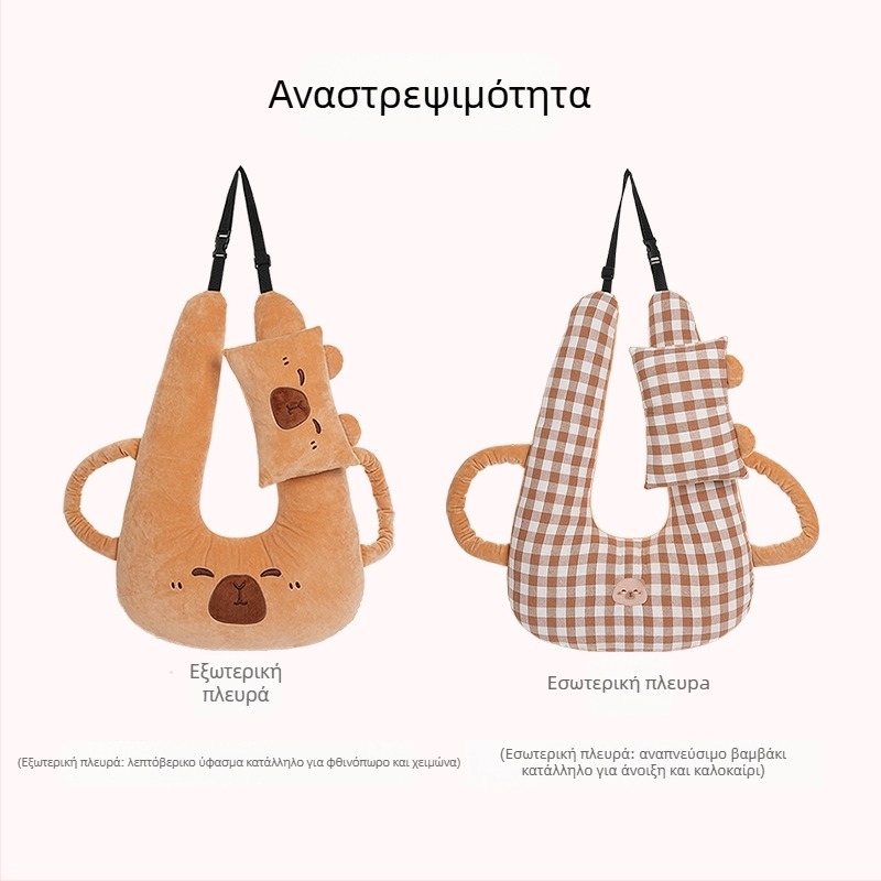 Προσκέφαλο αυτοκινήτου κινουμένων σχεδίων δημιουργικό παιδικό αυτοκίνητο για μεγάλες αποστάσεις ύπνου τεχνητό μαξιλάρι λαιμού τέσσερις εποχές καθολικό μαξιλάρι ύπνου