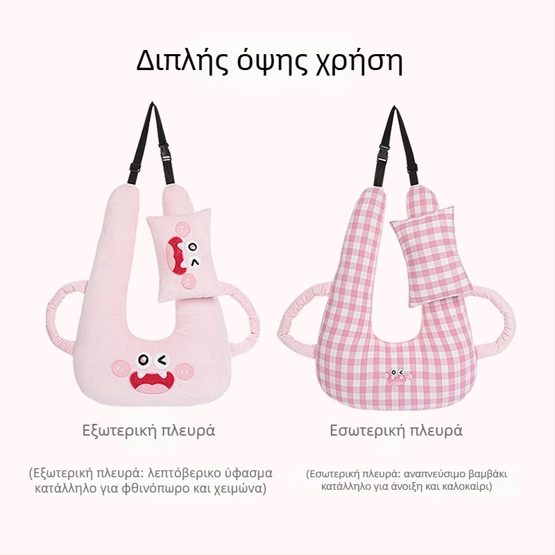 Προσκέφαλο αυτοκινήτου κινουμένων σχεδίων δημιουργικό παιδικό αυτοκίνητο για μεγάλες αποστάσεις ύπνου τεχνητό μαξιλάρι λαιμού τέσσερις εποχές καθολικό μαξιλάρι ύπνου