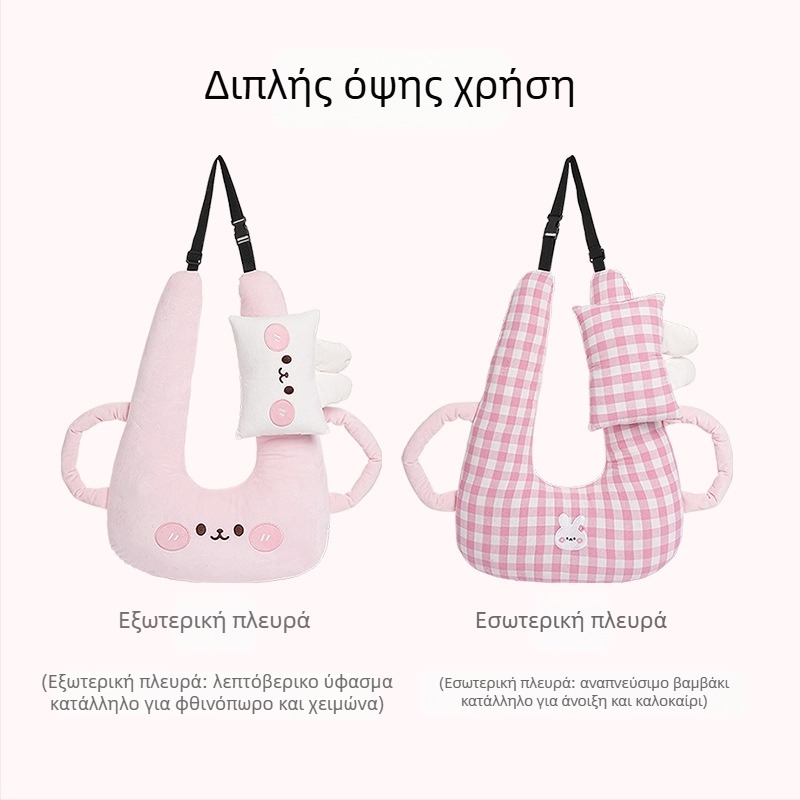 Προσκέφαλο αυτοκινήτου κινουμένων σχεδίων δημιουργικό παιδικό αυτοκίνητο για μεγάλες αποστάσεις ύπνου τεχνητό μαξιλάρι λαιμού τέσσερις εποχές καθολικό μαξιλάρι ύπνου