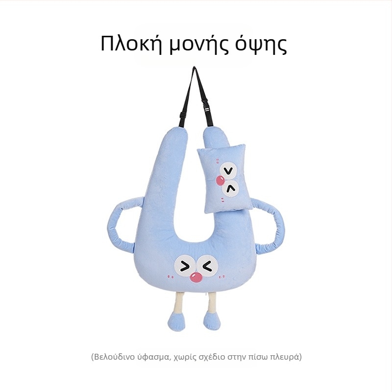 Προσκέφαλο αυτοκινήτου κινουμένων σχεδίων δημιουργικό παιδικό αυτοκίνητο για μεγάλες αποστάσεις ύπνου τεχνητό μαξιλάρι λαιμού τέσσερις εποχές καθολικό μαξιλάρι ύπνου