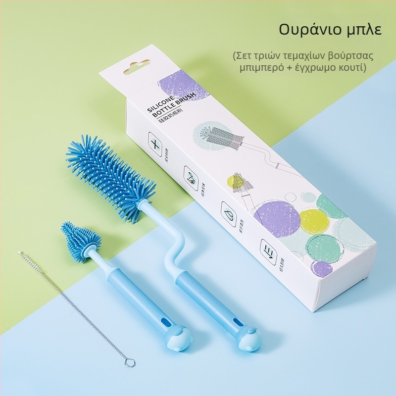 Βούρτσα μπιμπερό σιλικόνης, βούρτσα πιπίλας μωρού, βούρτσα με άχυρο, περιστρεφόμενη βούρτσα πλύσης μπιμπερό, βούρτσα καθαρισμού ξεβγάλματος, σετ βουρτσών καθαρισμού