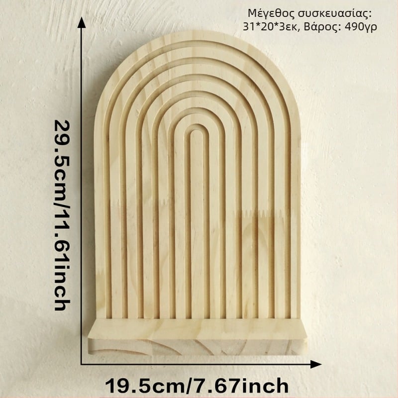 Μποέμ Οβάλ Νήμα Δημιουργική Ξύλινη Γλάστρα Τοίχου Ράφι Αποθήκευσης Ξύλινες Χειροτεχνίες Διακόσμηση Σπιτιού