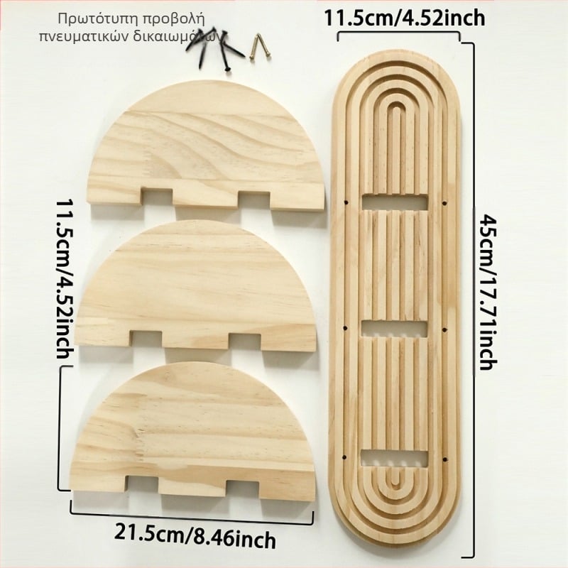 Μποέμ Οβάλ Νήμα Δημιουργική Ξύλινη Γλάστρα Τοίχου Ράφι Αποθήκευσης Ξύλινες Χειροτεχνίες Διακόσμηση Σπιτιού