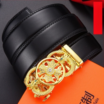 Ζώνη τρεξίματος με ενσωματωμένο διαμάντι, ανδρική δερμάτινη αυτόματη ζώνη, μοντέρνα απλή ζώνη, χονδρική, εξατομικευμένη ζώνη βρύσης