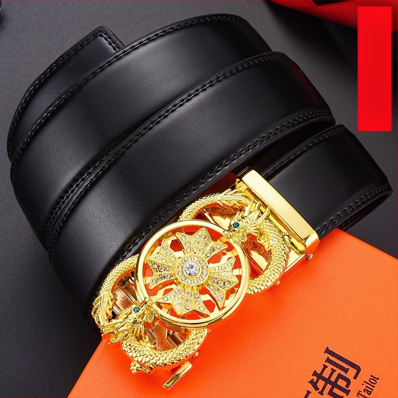 Ζώνη τρεξίματος με ενσωματωμένο διαμάντι, ανδρική δερμάτινη αυτόματη ζώνη, μοντέρνα απλή ζώνη, χονδρική, εξατομικευμένη ζώνη βρύσης