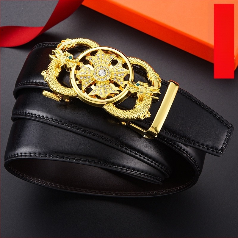 Ζώνη τρεξίματος με ενσωματωμένο διαμάντι, ανδρική δερμάτινη αυτόματη ζώνη, μοντέρνα απλή ζώνη, χονδρική, εξατομικευμένη ζώνη βρύσης