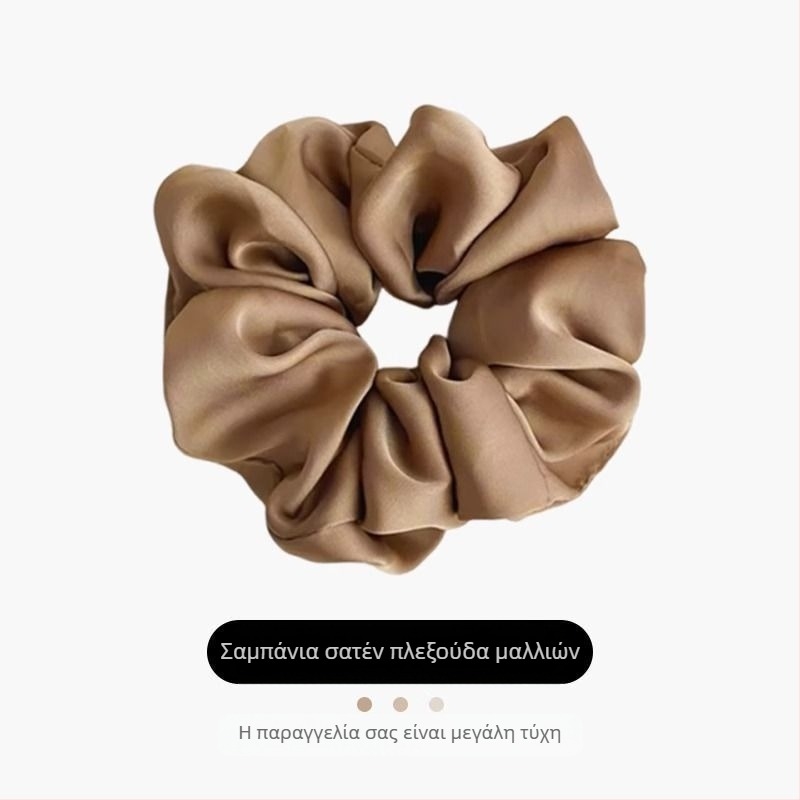 Satin Sense Large Intestines Hair Loop Elegant Tie Rope Γυναικείο Απλό Κεφαλάρι για Όλα τα Αγώνα Καπέλα Υψηλής Ποιότητας Ανοιχτό Πολυτελές Λευκό