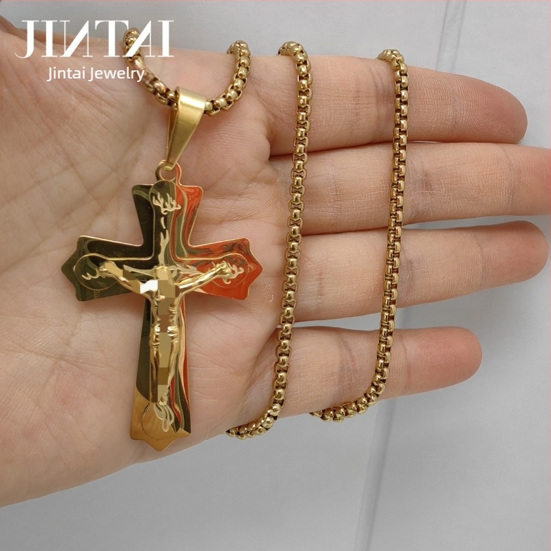 Άμεσες πωλήσεις εργοστασίων Amazon Aliexpress Ευρωπαϊκή και αμερικανική νέα μοντέρνα ανδρική κολιέ τιτανίου χάλυβα μενταγιόν από ανοξείδωτο χάλυβα