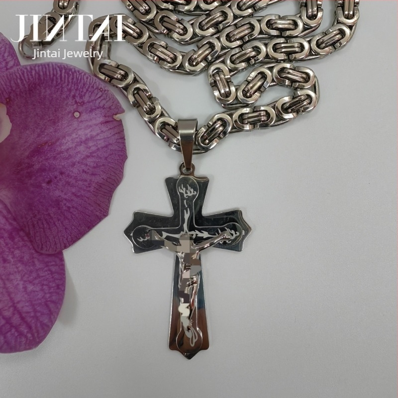 Άμεσες πωλήσεις εργοστασίων Amazon Aliexpress Ευρωπαϊκή και αμερικανική νέα μοντέρνα ανδρική κολιέ τιτανίου χάλυβα μενταγιόν από ανοξείδωτο χάλυβα