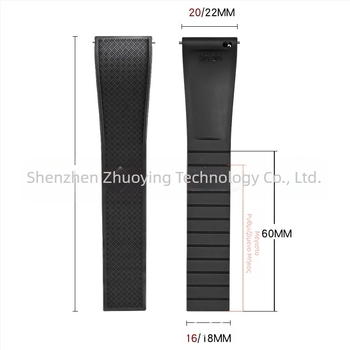 Το λουράκι ρολογιού γρήγορης απελευθέρωσης από φθοριούχο καουτσούκ είναι κατάλληλο για αξεσουάρ ρολογιών Omega Seiko Xitiecheng με διπλή αγκράφα πεταλούδας 20/22mm