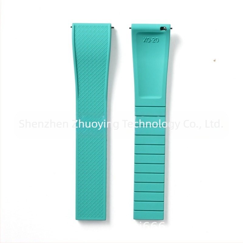 Το λουράκι ρολογιού γρήγορης απελευθέρωσης από φθοριούχο καουτσούκ είναι κατάλληλο για αξεσουάρ ρολογιών Omega Seiko Xitiecheng με διπλή αγκράφα πεταλούδας 20/22mm