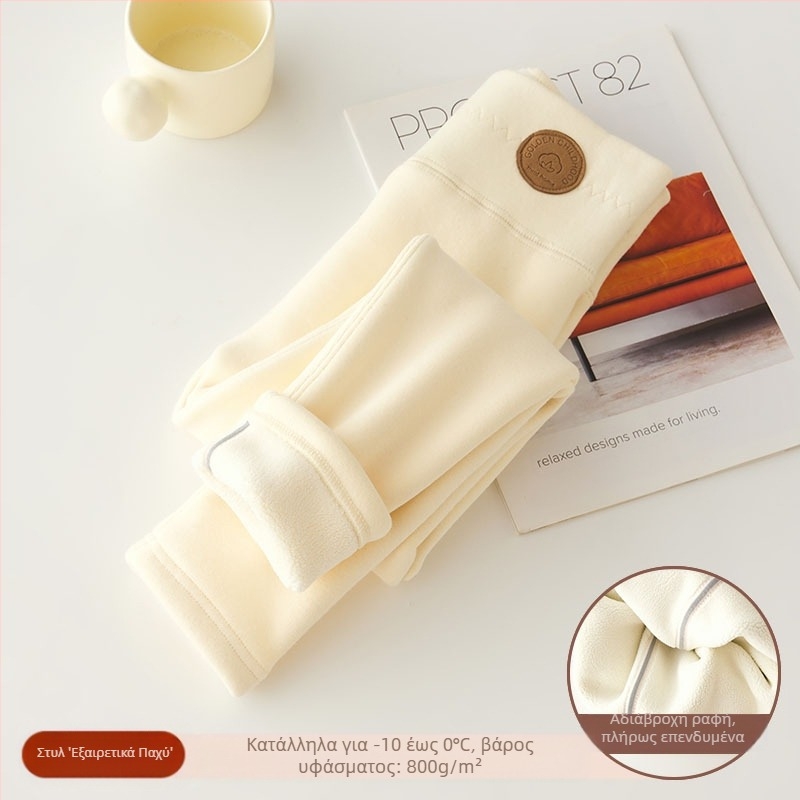 Κοριτσίστικο κολάν με επένδυση φλις, φθινοπωρινό και χειμωνιάτικο λευκό εξωτερικό, βελούδινο, ζεστό χειμωνιάτικο μαύρο, παιδικό ζεστό παντελόνι