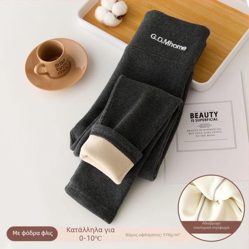 Κοριτσίστικο κολάν με επένδυση φλις, φθινοπωρινό και χειμωνιάτικο λευκό εξωτερικό, βελούδινο, ζεστό χειμωνιάτικο μαύρο, παιδικό ζεστό παντελόνι