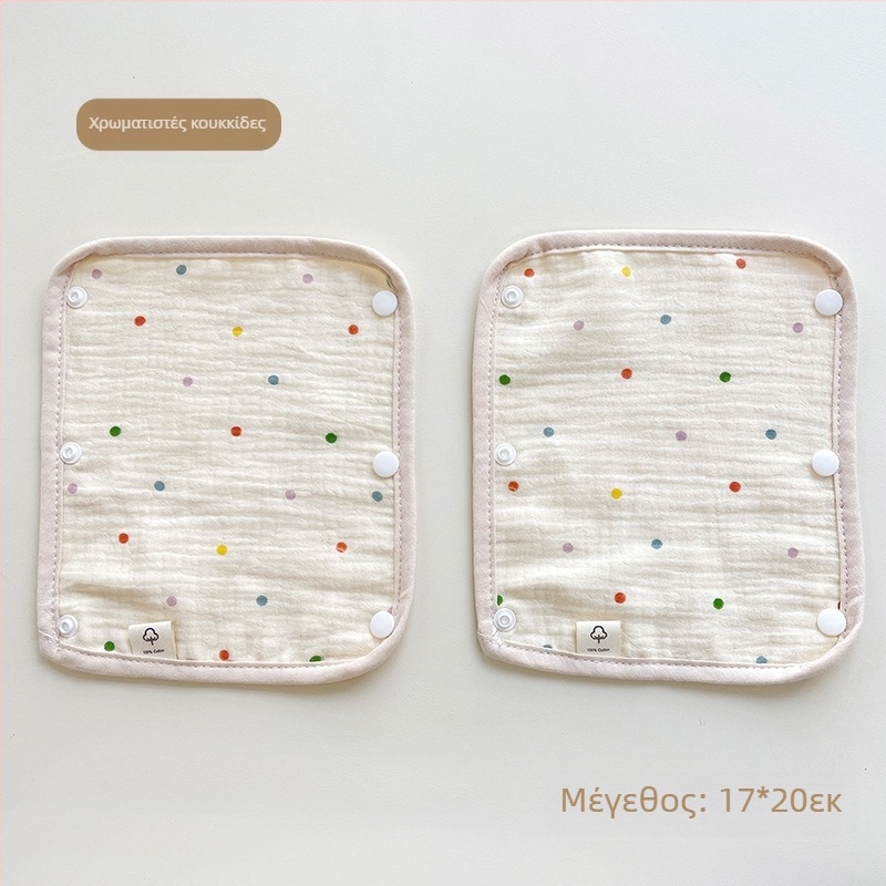 Πετσέτα σάλιου τριών τεμαχίων για καρότσι, γάντια καροτσιού, ιμάντας από βαμβακερή γάζα, πετσέτα σάλιου, αντι-δάγκωμα, μαξιλαράκι ώμου για καρότσι