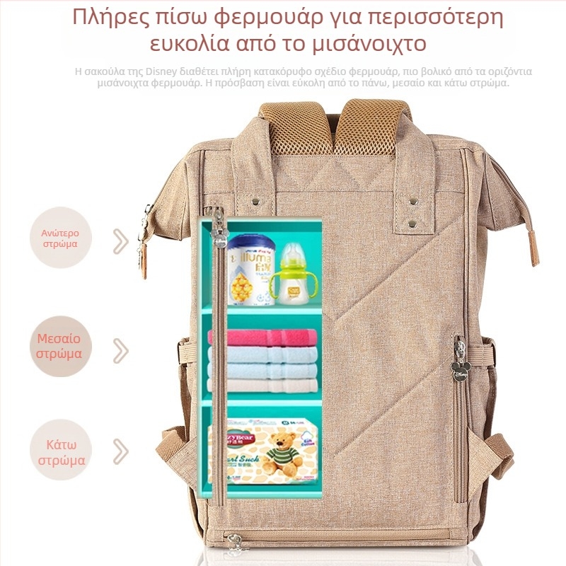 Νέα τσάντα πλάτης για μούμιες με κινούμενα σχέδια, πολυλειτουργική, μεγάλης χωρητικότητας, για μητέρα και μωρό, εύκολη στη χρήση, μοντέρνα τσάντα μαμάς