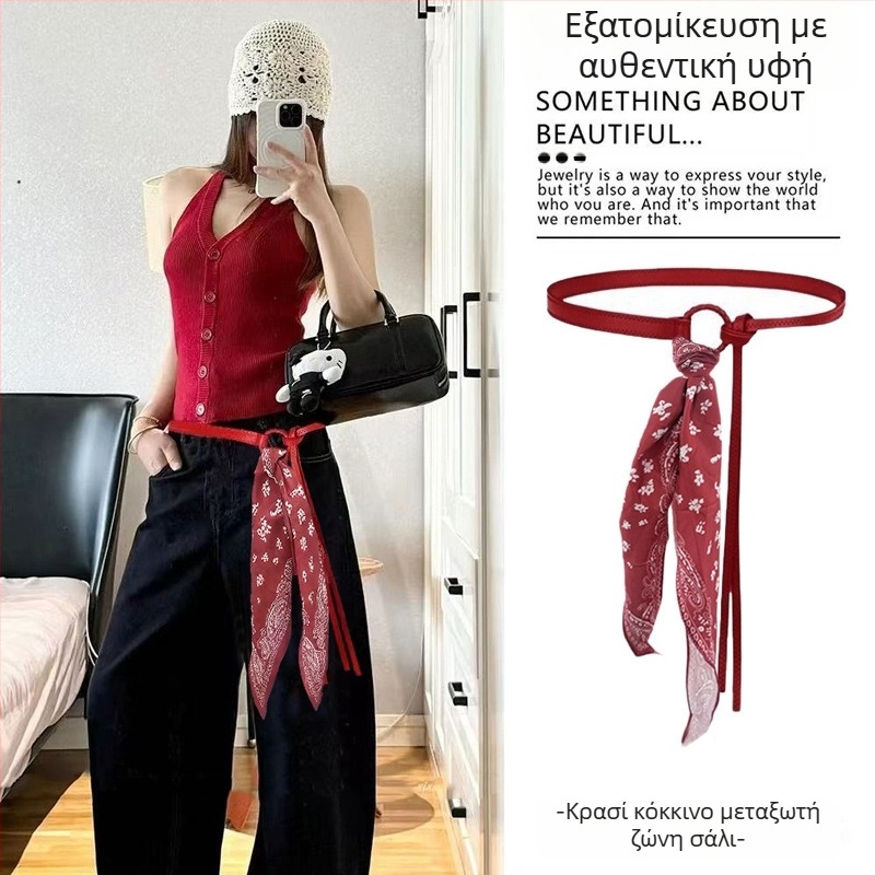 Μποέμ Μεσαιωνικό Έθνικ Στυλ Καφέ Γυναικεία Ζώνη Πλεκτή Αλυσίδα Μέσης Y2K Μεταλλικά Αξεσουάρ Μέσης