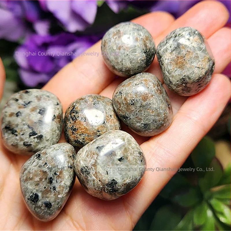 Φυσική πέτρα φλόγας με κυλιστή πέτρα μεγάλη κρυστάλλινη πέτρα σωματιδίων διακόσμηση γραφείου ενυδρείο τοπίου κατάστημα κάτω χειροτεχνίας στολίδια