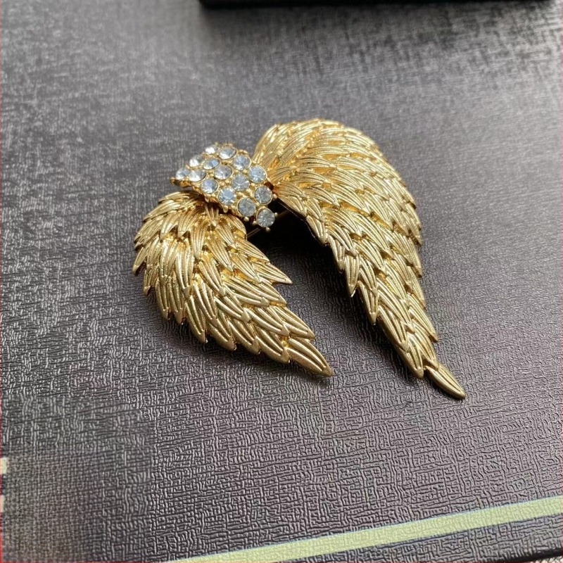 Καρφίτσα Middle Ancient Vintage Wings Κομψά και Γενναιόδωρα Wings Επιχρυσωμένη Καρφίτσα Vintage Τρισδιάστατη Καρφίτσα Κοστουμιού Παλτό