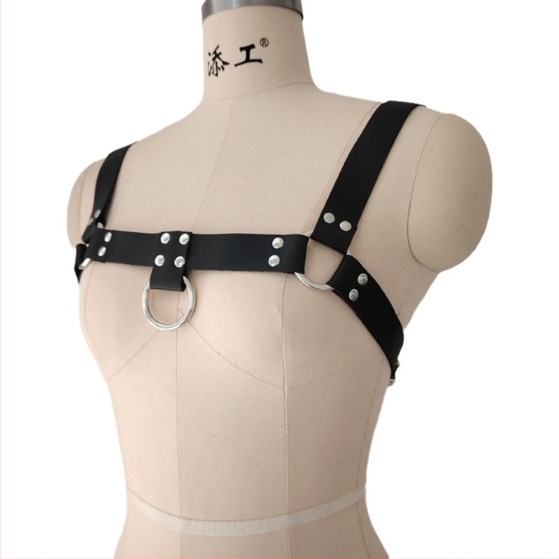 Νέα πανκ εναλλακτική ανδρική δερμάτινη ζώνη στήθους με ζώνη ώμου για όλες τις αγωνιστικές επιδόσεις, σε απόθεμα, άμεση χονδρική πώληση