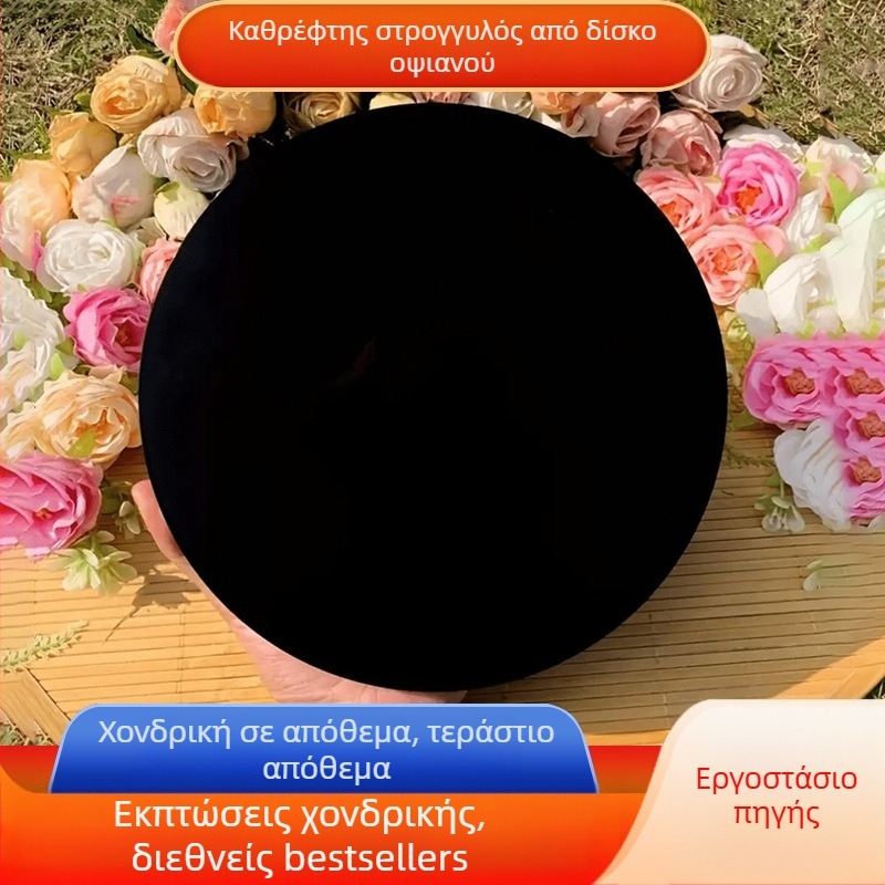 Οψιδιανός δίσκος πέτρα απλό καθρέφτη στολίδι για το σπίτι σαλόνι γραφείο γραφείο διακόσμηση επίπεδη πλάκα κρύσταλλο χονδρικής