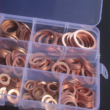 Διασυνοριακή πηγή 280PCs χαλκού στεγανοποιητικό λάστιχο σφραγίδας λαδιού με φλάντζα σε κουτί για επίπεδο στεγανοποιητικό λάστιχο για θαλάσσιο μετρητή