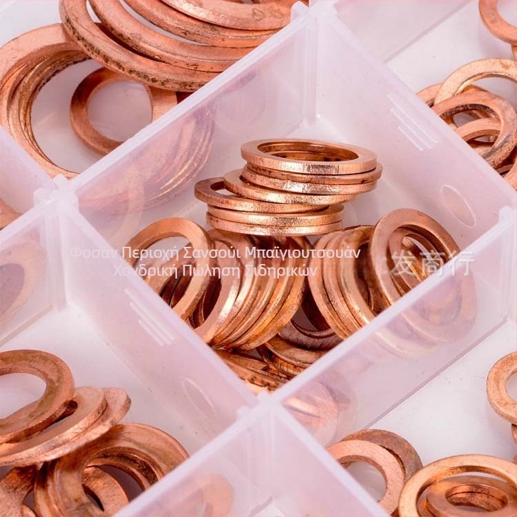 Διασυνοριακή πηγή 280PCs χαλκού στεγανοποιητικό λάστιχο σφραγίδας λαδιού με φλάντζα σε κουτί για επίπεδο στεγανοποιητικό λάστιχο για θαλάσσιο μετρητή