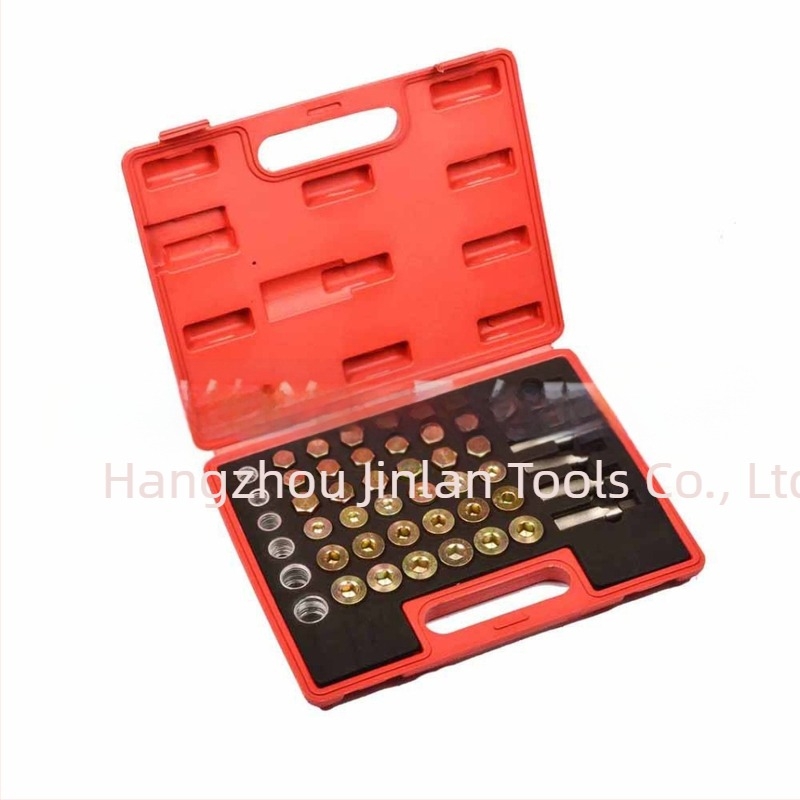 Σετ 114 τεμαχίων για εργαλεία επισκευής σπειρωμάτων βιδών αποστράγγισης κάρτερ λαδιού αυτοκινήτου, επαγγελματικό εργαλείο προστασίας αυτοκινήτου