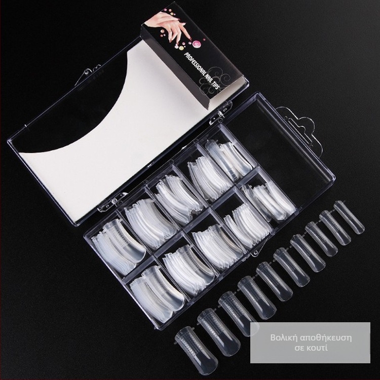 Γρήγορη φωτοθεραπεία νυχιών με κρύσταλλο, διαφανές αυτοκόλλητο έμπλαστρο, βοηθητικό καλούπι νυχιών 100 τεμαχίων