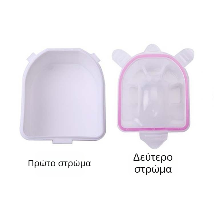 Διπλό μπολ χειρός με φούσκα Εργαλεία νυχιών Μανικιούρ Καθαρισμός νυχιών Μαλακτικό νυχιών Απολέπιση Φροντίδα κερατοειδούς Πύκνωση νιπτήρας