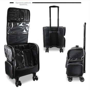 Καλλυντικά τρόλεϊ, επαγγελματίας μακιγιέρ, τατουάζ, μακιγιέρ, εργαλειοθήκη από πόρτα σε πόρτα, πολυστρωματικό κουτί ομορφιάς για νύχια