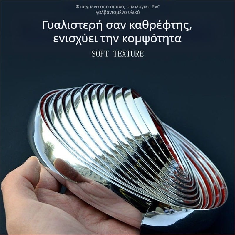 Διακόσμηση παραθύρου αυτοκινήτου φωτεινή λωρίδα χρωμιωμένη φωτεινή λωρίδα ηλεκτρολυτικά επιμεταλλωμένη λωρίδα πόρτας αντι-σύγκρουσης φωτεινή λωρίδα ασφάλισης αυτοκινήτων προμήθειες