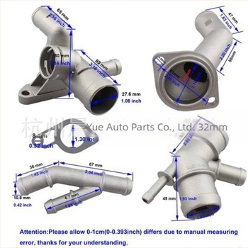 Σύνδεσμος σωλήνα νερού 5 τεμαχίων για Volkswagen MK4 Golf GLI GTI 06A121132A