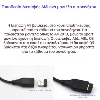 Ισχύει για Audi Volkswagen Mercedes-Benz AMI καλώδιο δεδομένων αυτοκινήτου usb ADM A4L A5 A8 Q5 Music Interface Audio