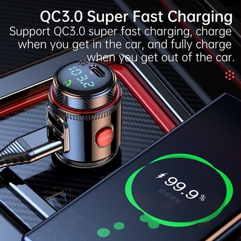 T23 διασυνοριακό νέο προϊόν PD30W QC3.0 bluetooth αυτοκινήτου mp3 player bluetooth αυτοκινήτου hands-free πομπός FM