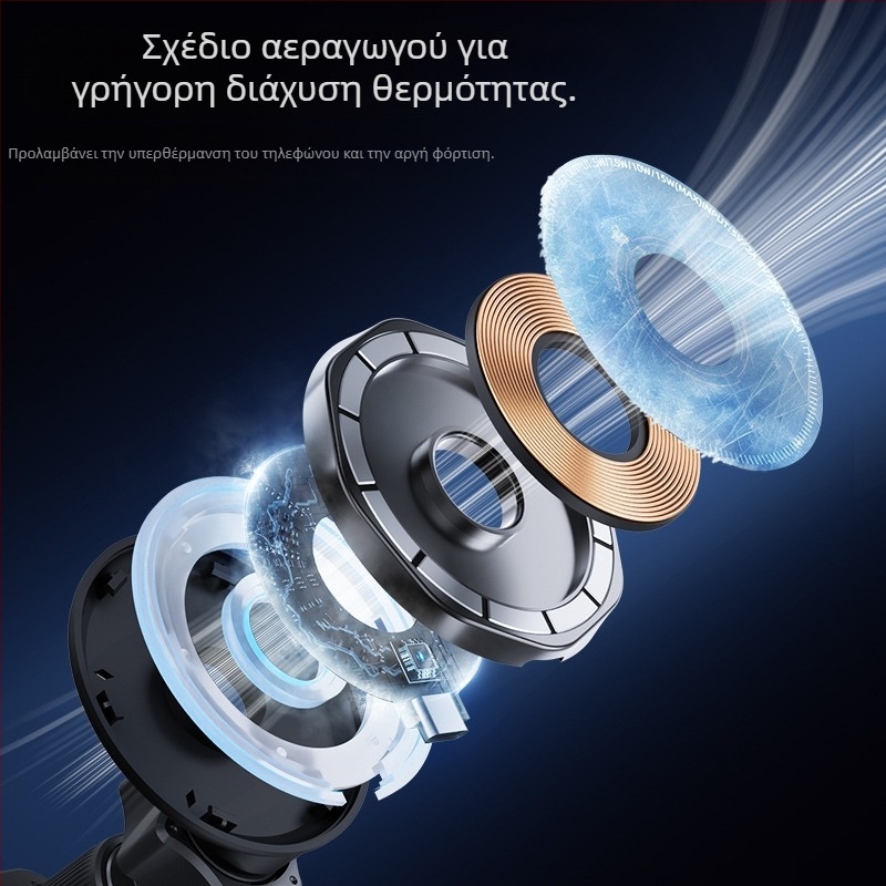 Νέα διασυνοριακή ασύρματη φόρτιση αυτοκινήτου για κινητά τηλέφωνα, μαγνητική πρίζα αέρα, περιστροφή 360 μοιρών, θήκη magsafe