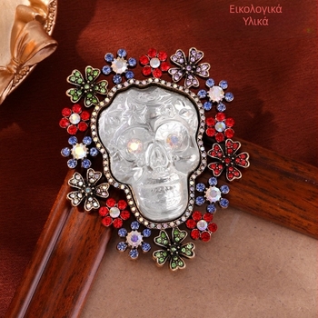 Ευρωπαϊκή και αμερικανική μεσαιωνική καρφίτσα Halloween με κρανίο, γυναικεία καρφίτσα υψηλής ποιότητας, νέα κορσάζ