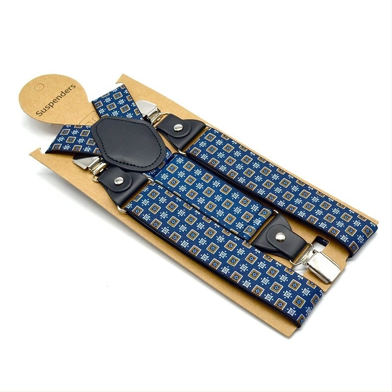 Τιράντες ενηλίκων ανδρών με 3 κλιπ, τυπωμένο πουκάμισο με λουράκι πλάτης, ιμάντας ώμου 3,5 εκ., μόδα, casual