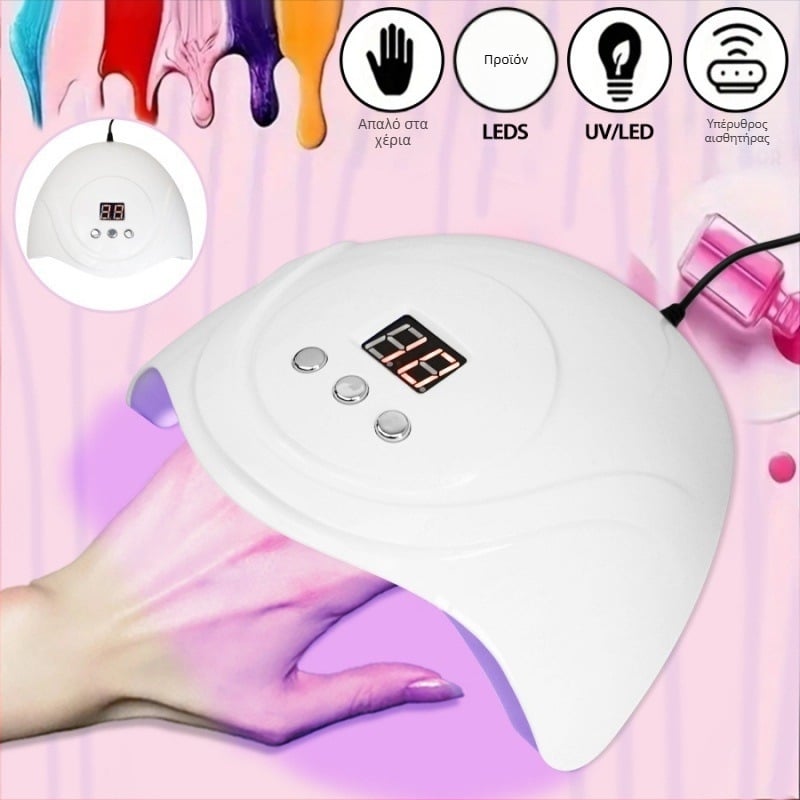 Νέα διασυνοριακή λάμπα νυχιών S3 72W με καλώδιο USB, φωτοθεραπεία, έξυπνη επαγωγική κόλλα βερνικιού νυχιών, γρήγορο στέγνωμα, λάμπα ψησίματος 24 λαμπών