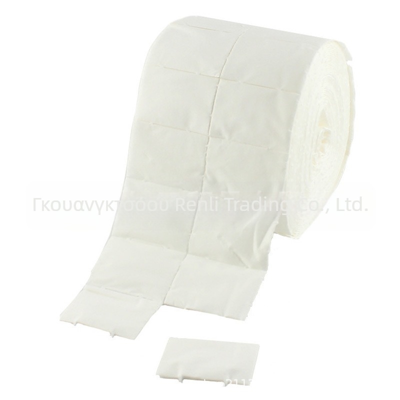 Πετσέτα αφαίρεσης νυχιών για διασυνοριακή χρήση, πετσέτα αφαίρεσης νυχιών που σκίζεται, χαρτί καθαρισμού για αφαίρεση νυχιών από βαμβάκι, 500 τεμάχια χαρτί πετσέτας σε ρολό